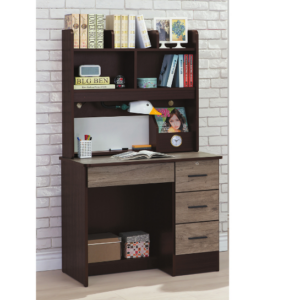 C358-11 深古銅色3尺書桌上座+C358-12深古銅色書桌下座