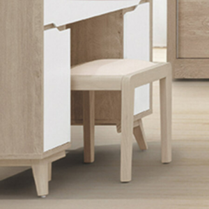 D157-9 肯詩特原橡雙色化妝椅