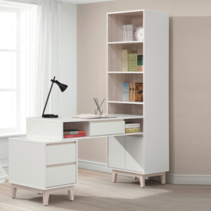 C366-4紀梵希L型書桌書櫃組