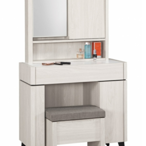 A1081-5 艾德嘉2.7尺化妝台 全組 含椅 附活動隔板2片