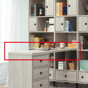 C370-6丘比特碳香橡木書桌面