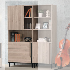 C370-1柏特2.2尺三抽書櫃