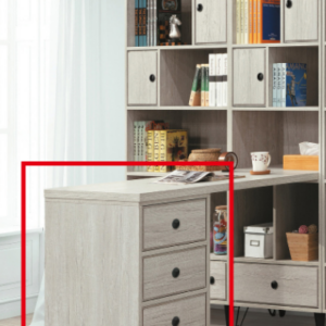 C370-7丘比特碳香橡木三抽側櫃