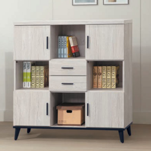 C372-8洛瑪白橡木4尺收納櫃