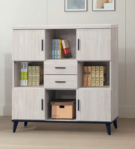 C372-8洛瑪白橡木4尺收納櫃