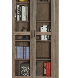 C372-6芮茲灰橡木2.7*6.5尺下抽書櫥  附隔板3片