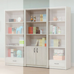 C375-5淺白3*6尺下門書櫃