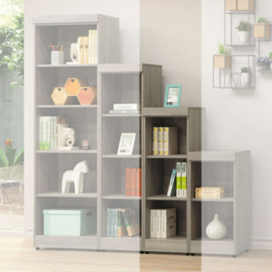 C373-11薰衣草階梯式書櫃 3格