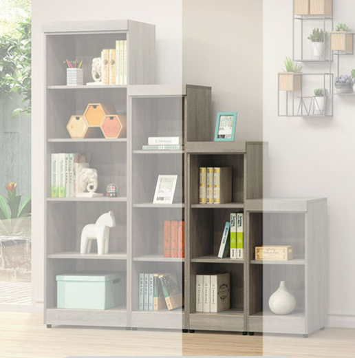 C373-11薰衣草階梯式書櫃 3格