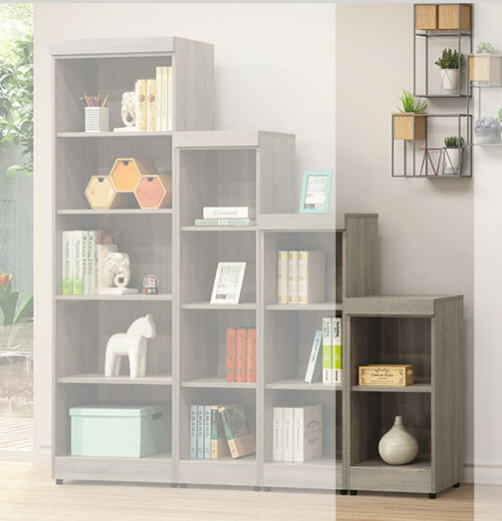 C373-12薰衣草階梯式書櫃 2格