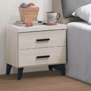 D177-9 伊梵白原切床頭櫃