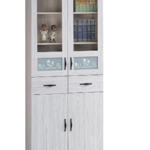 C376-9密卡登2.7*7尺中抽木門書櫃