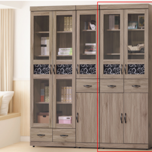 C376-5伊凡卡灰橡2.7*7尺中抽下木門