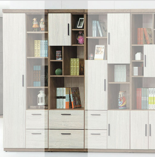 C377-2白灰橡雙色書櫃 2尺二抽