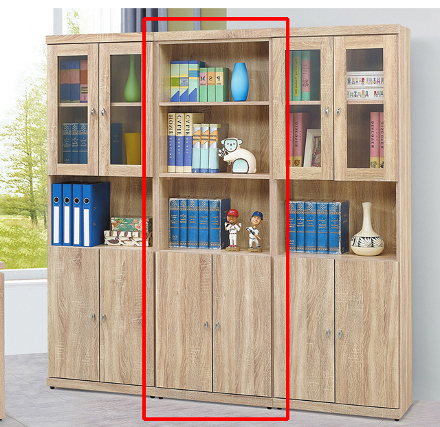C378-4安寶耐磨橡木2*6下門書櫃