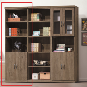 C378-7安寶灰橡2*6下門書櫃