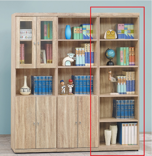 C378-5  安寶耐磨橡木 2*6開放式書櫃