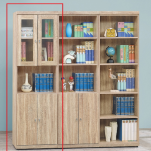 C378-6安寶耐磨橡木2*6四門書櫃