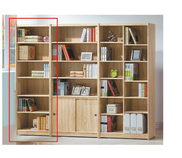 C382-11原切橡木2*6尺書架 組裝費150