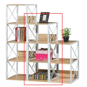 C381-5 9808 3格鐵書架  組裝好