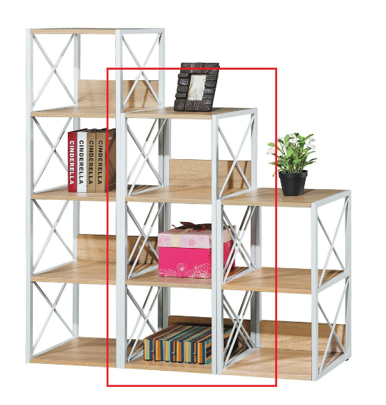 C381-5 9808 3格鐵書架  組裝好