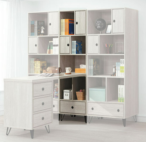 C370-8 丘比特碳香橡木2尺書櫃