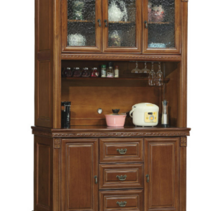 C383-1樟木4.2尺餐櫃 全組 含玻