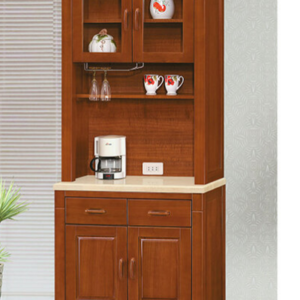 C384-8星巴克樟木2.8尺餐櫃 整組