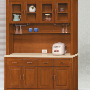 C384-3星巴克樟木5.2尺餐櫃 整組