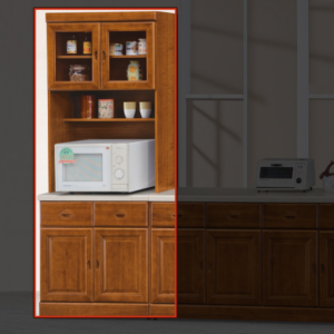 C385-1 樟木2.7尺餐櫃 全組