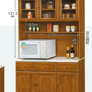 C385-6樟木4尺餐櫃 全組