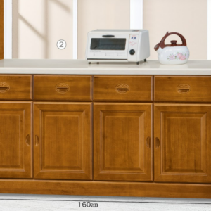 C385-3樟木5.3尺餐櫃下座 附二片隔板 含石面