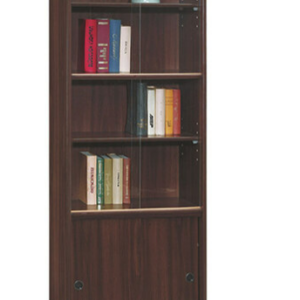 C382-9胡桃2*6尺書架 玻璃門 下木門 組裝費200