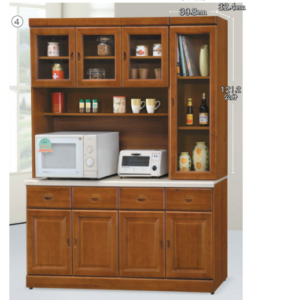 C385-8樟木5.3尺餐櫃 全組