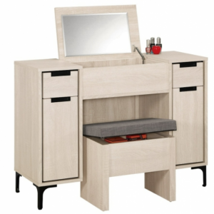 A1123-4昆提斯3.3尺掀鏡化妝台 含椅 附活動隔板2片