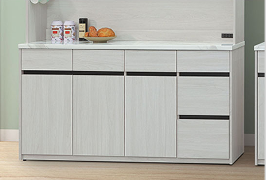 C391-4威尼斯5.3尺碗碟櫃 下座 仿石紋