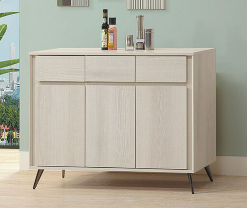 C392-7艾佳4尺餐櫃 下座 木面