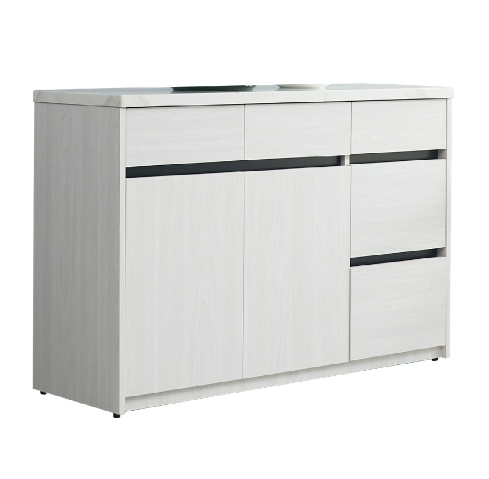 C391-6威尼斯4尺碗碟櫃 下座 仿石紋