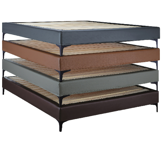 D191-23  艾美皮面6尺床底 灰色皮