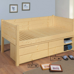 D193-3 護柵單人床 二尺櫃