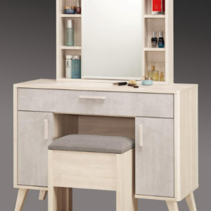 A1131-3 漢斯3.3尺化妝台 全組 含椅 附活動隔板2片