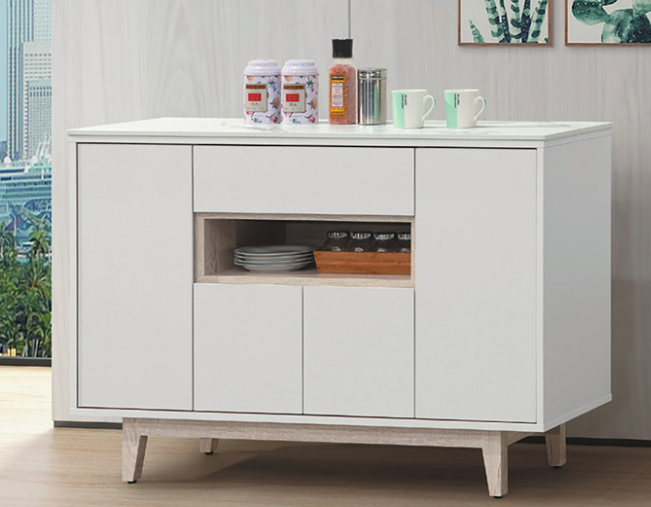 C393-11紀梵希4尺餐櫃下座 含岩板