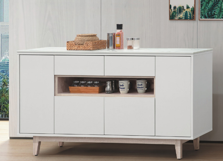 C393-12紀梵希5尺餐櫃下座 含岩板