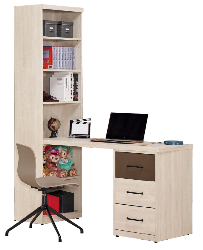 A1628-1 戴維斯4尺L型書桌  附活動隔板2片  可自行左右擺放