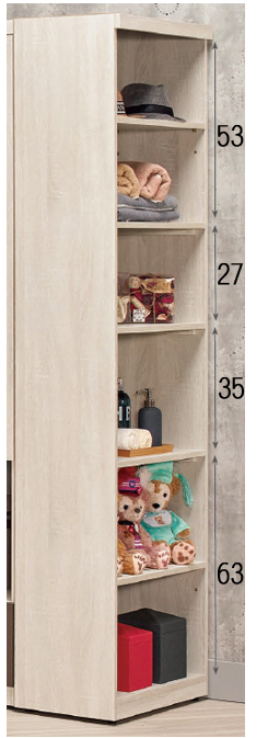 A1628-2 戴維斯2尺開放書櫥 附活動隔板2片