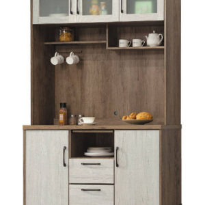 C398-7 灰白雙色4尺餐櫃 上座 C398-8灰白雙色4尺餐櫃 下座