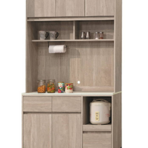 C397-6依夏淺橡木4尺餐櫃上座 +C397-7 依夏淺橡木4尺餐櫃下座  木面