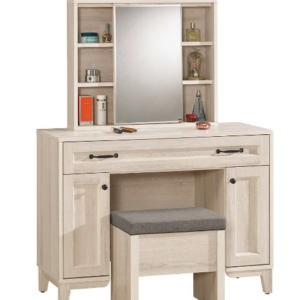 A1141-3  雪莉3.3尺化妝台 全組 含椅 附活動隔板2片