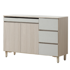 C400-2夏朵4尺碗盤餐櫃 木面