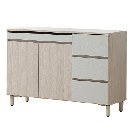 C400-2夏朵4尺碗盤餐櫃 木面